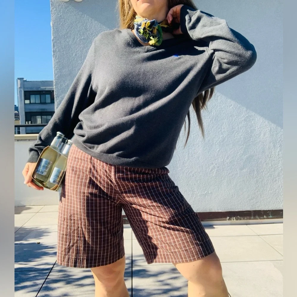 Cotton Sweater V-neck Pullover